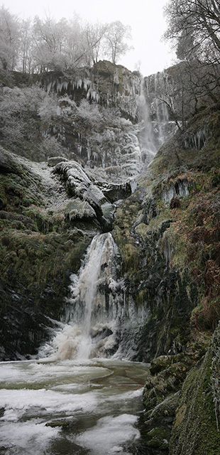 Pistyll Rhaeadr Waterfall Pano