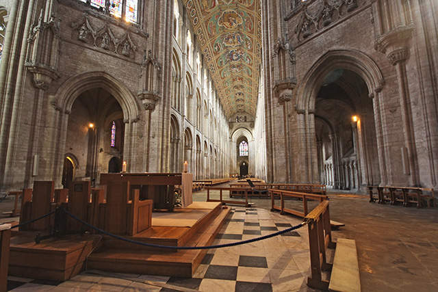 Ely Cathedral looking along the Nave
